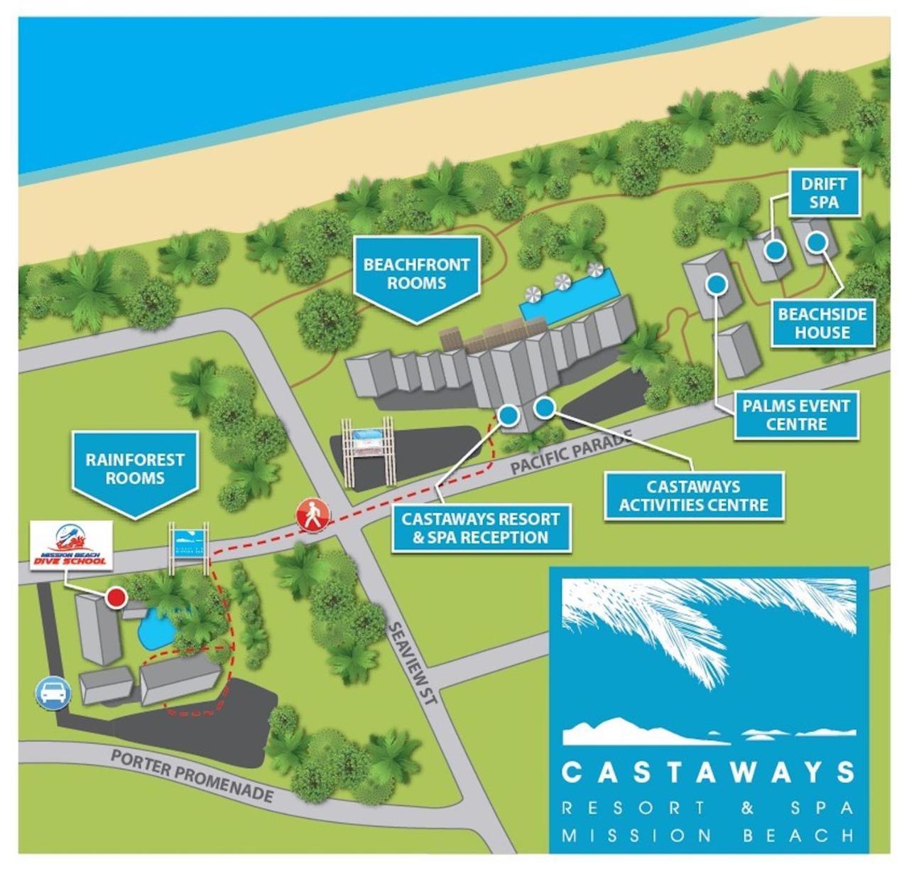 Rainforest Castaways Resort And Spa ミッション・ビーチ エクステリア 写真